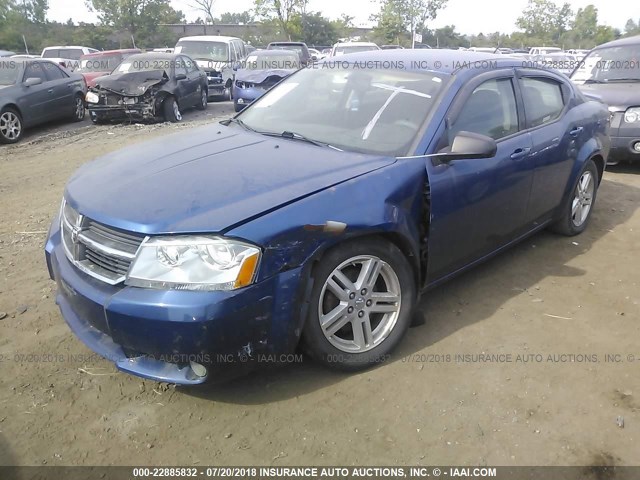 1B3LC56B89N523035 - 2009 DODGE AVENGER SXT/R/T BLUE photo 2