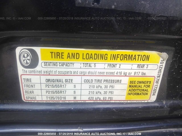 1G1ZH57B79F173294 - 2009 CHEVROLET MALIBU 1LT 蓝色 照片 9