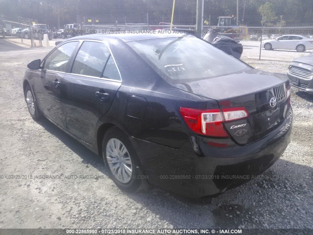 4T4BF1FK7CR216206 - 2012 TOYOTA CAMRY SE/LE/XLE BLACK photo 3