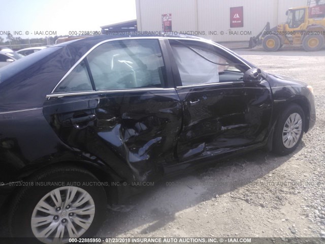 4T4BF1FK7CR216206 - 2012 TOYOTA CAMRY SE/LE/XLE BLACK photo 6