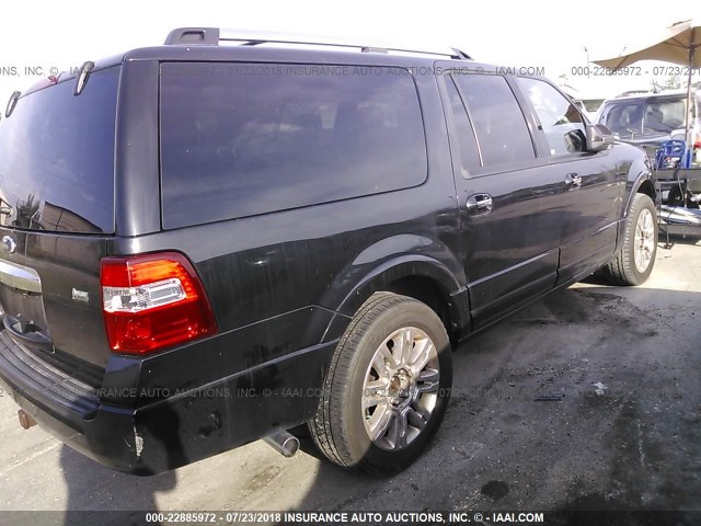 1FMJK1K58BEF10899 - 2011 FORD EXPEDITION EL LIMITED BLACK photo 4