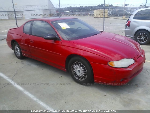 2G1WX12K4Y9295267 - 2000 CHEVROLET MONTE CARLO SS წითელი ფოტო 1