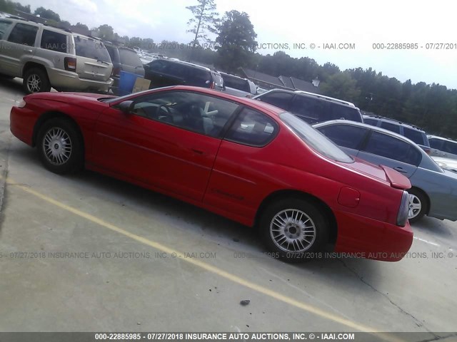 2G1WX12K4Y9295267 - 2000 CHEVROLET MONTE CARLO SS RED photo 3