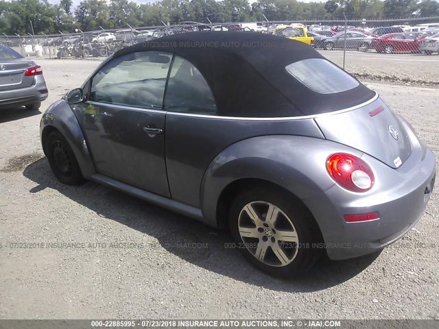 3VWRF31Y96M329407 - 2006 VOLKSWAGEN NEW BEETLE CONVERTIBLE OPTION PKG 1 GRAY photo 3