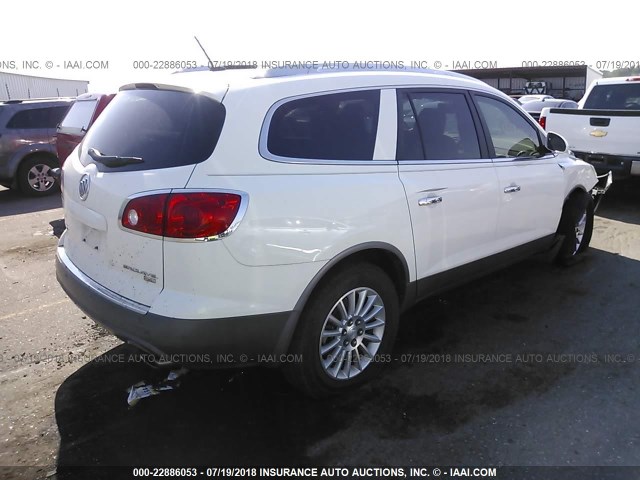 5GAKRBED6BJ358448 - 2011 BUICK ENCLAVE CXL WHITE photo 4