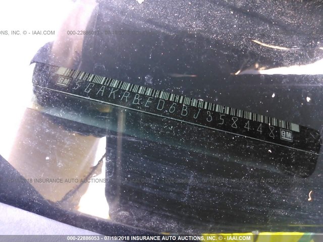 5GAKRBED6BJ358448 - 2011 BUICK ENCLAVE CXL 白色 照片 9