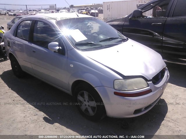 KL1TD56676B648627 - 2006 CHEVROLET AVEO LS SILVER photo 1