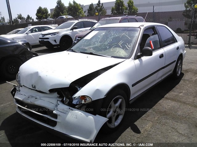 JHMEG8545SS034193 - 1995 HONDA CIVIC DX/LX WHITE photo 2