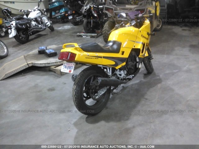 JKAEXMF193A096132 - 2003 KAWASAKI EX250 F YELLOW photo 4