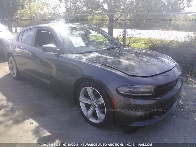 2C3CDXCT3HH574894 - 2017 DODGE CHARGER R/T GRAY photo 1