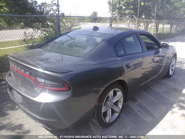 2C3CDXCT3HH574894 - 2017 DODGE CHARGER R/T GRAY photo 4