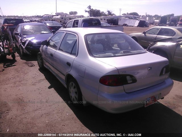 1NXBR12E3YZ358139 - 2000 TOYOTA COROLLA VE/CE/LE SILVER photo 3