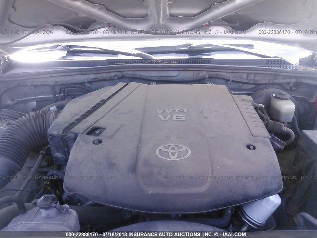 3TMJU62N08M067999 - 2008 TOYOTA TACOMA DOUBLE CAB PRERUNNER SILVER photo 10