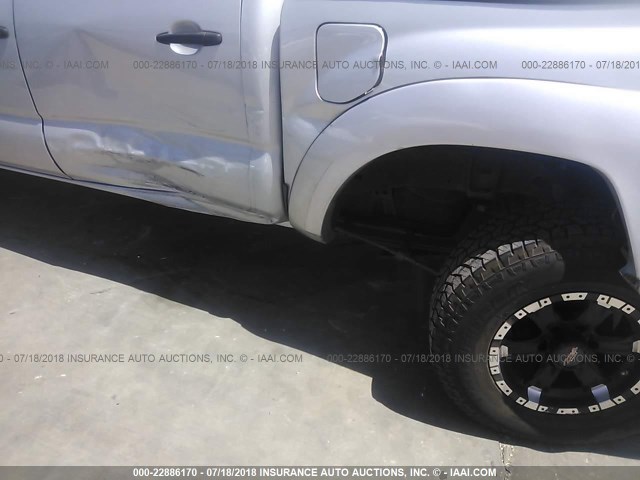 3TMJU62N08M067999 - 2008 TOYOTA TACOMA DOUBLE CAB PRERUNNER SILVER photo 6