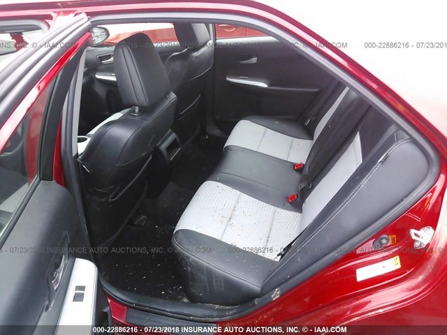 4T1BF1FK6CU591384 - 2012 TOYOTA CAMRY SE/LE/XLE წითელი ფოტო 8