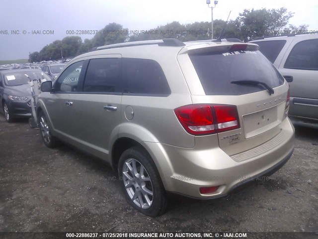 3D4PG3FG2BT532438 - 2011 DODGE JOURNEY CREW GOLD photo 3