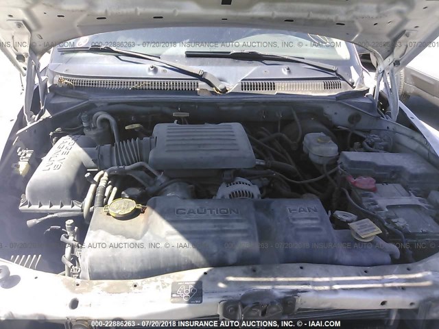 1B7GG22N71S159652 - 2001 DODGE DAKOTA SILVER photo 10