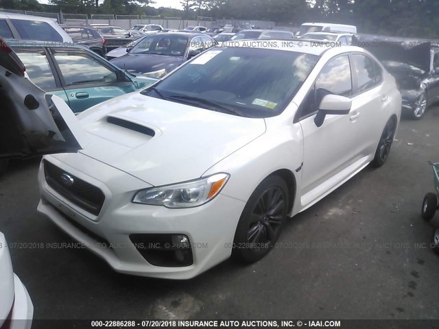 JF1VA1D61F9826664 - 2015 SUBARU WRX PREMIUM WHITE photo 2