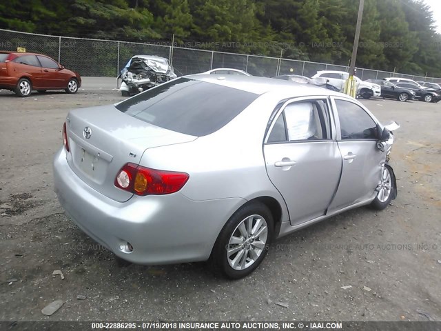 2T1BU40E39C163471 - 2009 TOYOTA COROLLA S/LE/XLE SILVER photo 4