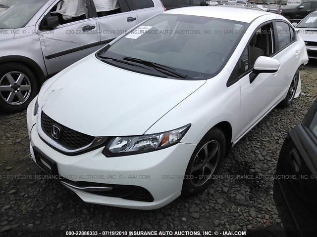 19XFB2F7XFE276836 - 2015 HONDA CIVIC SE WHITE photo 2