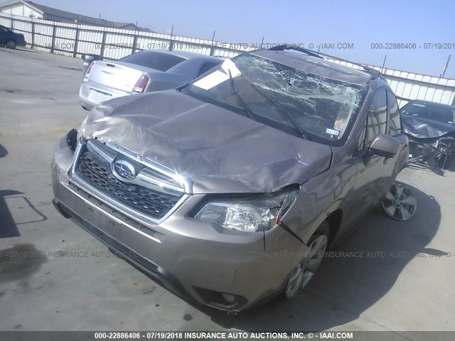 JF2SJADC3FH466677 - 2015 SUBARU FORESTER 2.5I PREMIUM BROWN photo 2