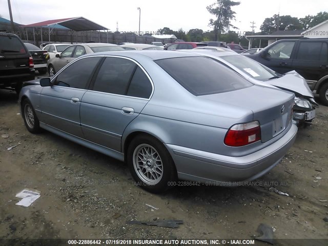 WBADT43402GY40656 - 2002 BMW 525 I AUTOMATIC Light Blue photo 3