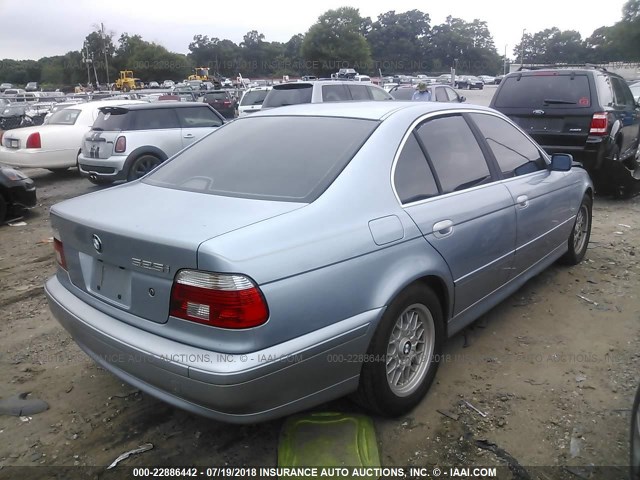 WBADT43402GY40656 - 2002 BMW 525 I AUTOMATIC Light Blue photo 4