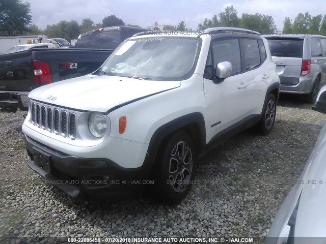 ZACCJADT0FPB58563 - 2015 JEEP RENEGADE LIMITED WHITE photo 2