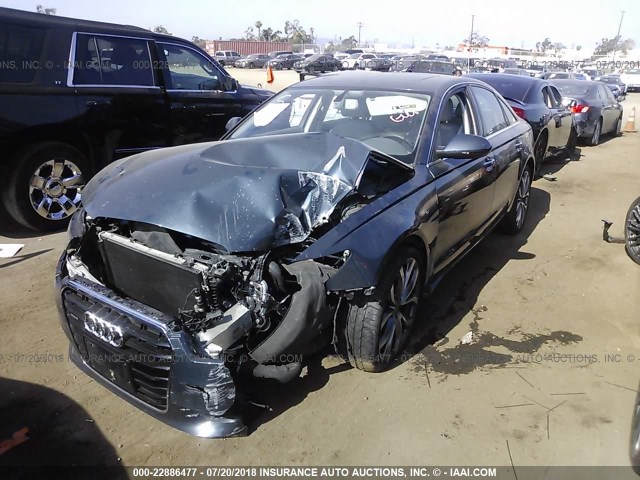 WAUGFAFC8DN090816 - 2013 AUDI A6 PREMIUM PLUS Dark Blue photo 2