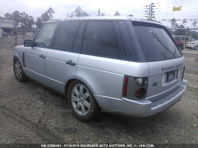 SALME15426A231532 - 2006 LAND ROVER RANGE ROVER HSE SILVER photo 3