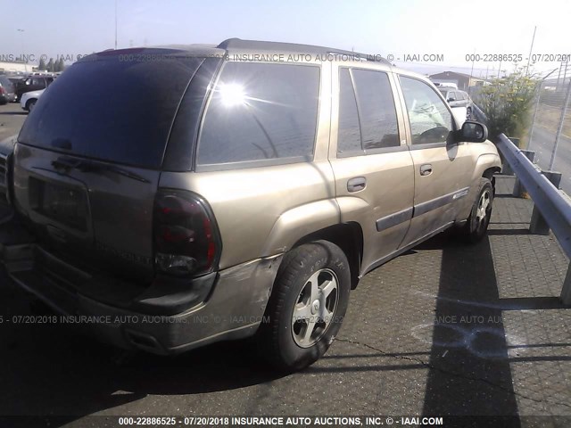 1GNDS13S032256590 - 2003 CHEVROLET TRAILBLAZER  BROWN photo 4