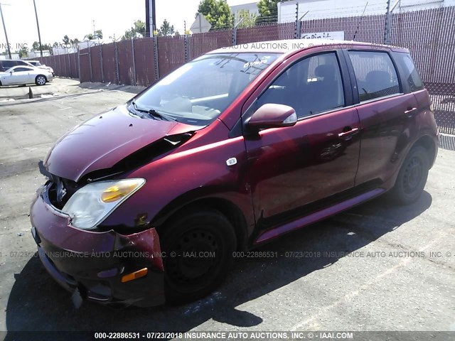 JTKKT624165005943 - 2006 TOYOTA SCION XA RED photo 2