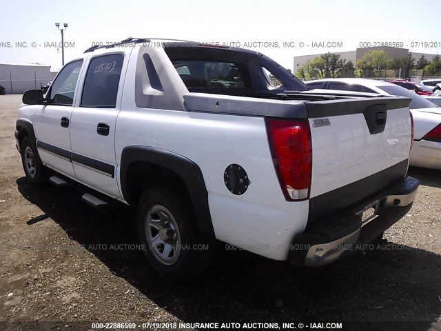 3GNEC12T04G146689 - 2004 CHEVROLET AVALANCHE C1500 WHITE photo 3