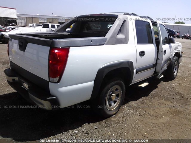 3GNEC12T04G146689 - 2004 CHEVROLET AVALANCHE C1500 WHITE photo 4