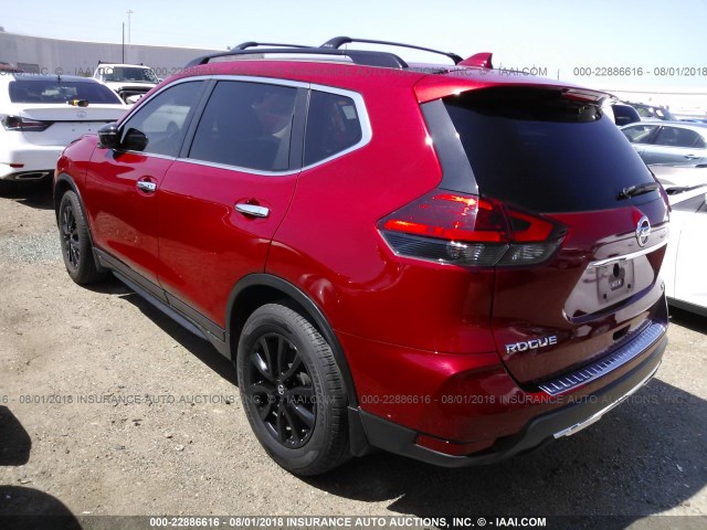 5N1AT2MT5HC805638 - 2017 NISSAN ROGUE S/SL RED photo 3