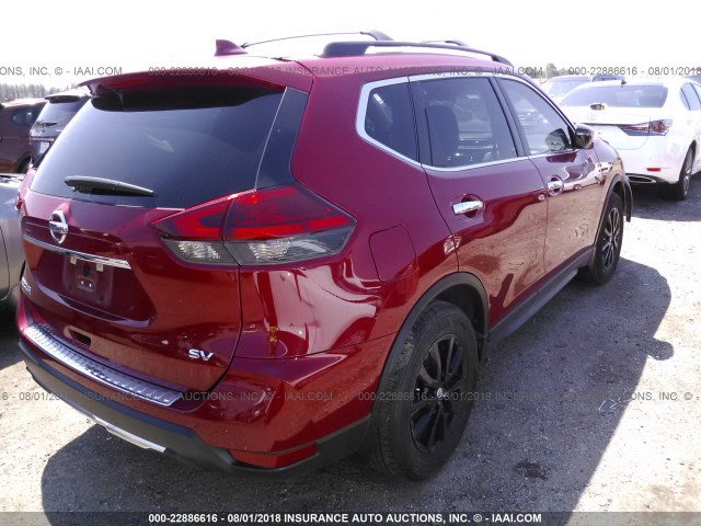 5N1AT2MT5HC805638 - 2017 NISSAN ROGUE S/SL RED photo 4