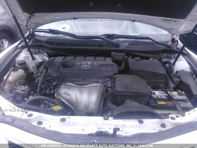 4T1BF3EK8AU514638 - 2010 TOYOTA CAMRY SE/LE/XLE თეთრი ფოტო 10