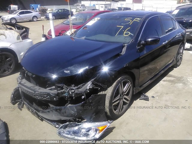 1HGCR2F13HA275335 - 2017 HONDA ACCORD SPORT SPECIAL EDITION BLACK photo 2