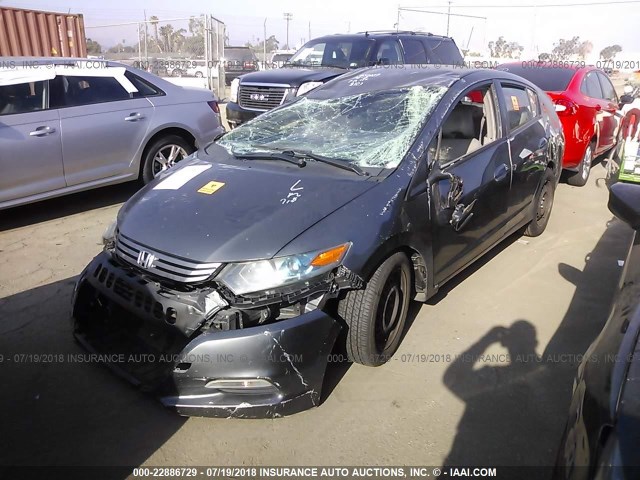 JHMZE2H50AS038143 - 2010 HONDA INSIGHT LX GRAY photo 2