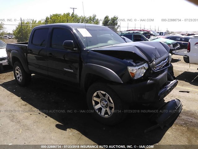 3TMLU4EN4DM127401 - 2013 TOYOTA TACOMA DOUBLE CAB BLACK photo 1