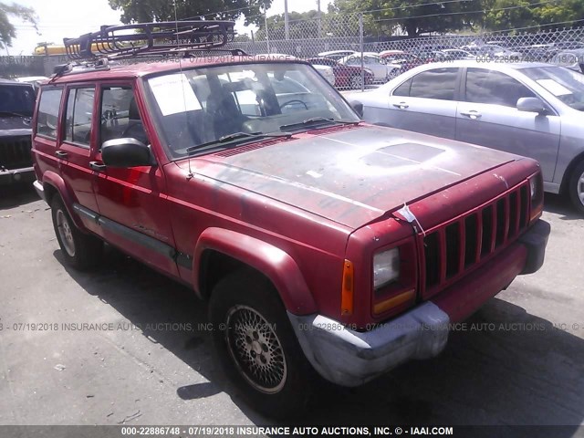 1J4FT48S8YL206900 - 2000 JEEP CHEROKEE SPORT RED photo 1