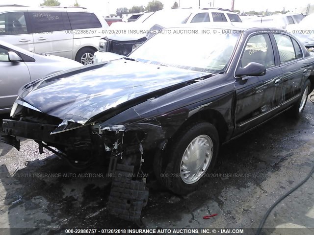 1LNLM97V3VY608414 - 1997 LINCOLN CONTINENTAL  Szary zdjęcie 2