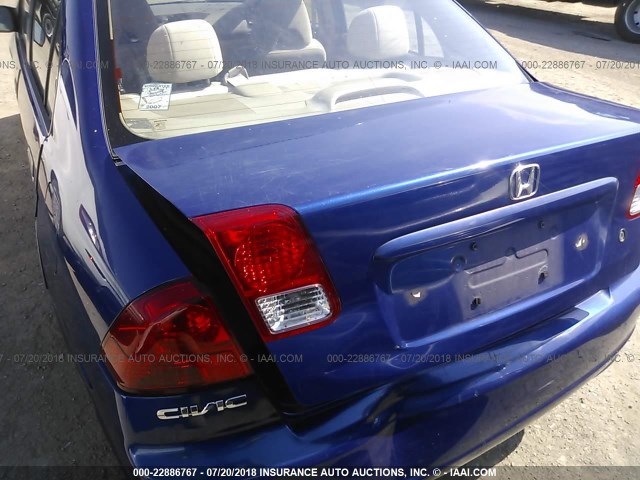 1HGES16374L006472 - 2004 HONDA CIVIC DX VP 蓝色 照片 6