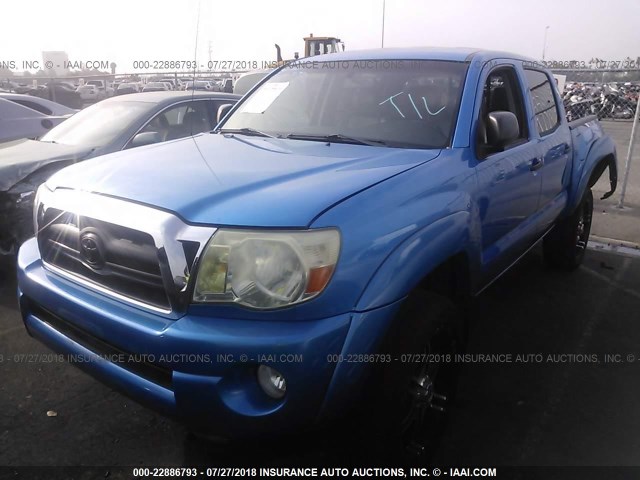5TEJU62N75Z018815 - 2005 TOYOTA TACOMA DOUBLE CAB PRERUNNER BLUE photo 2
