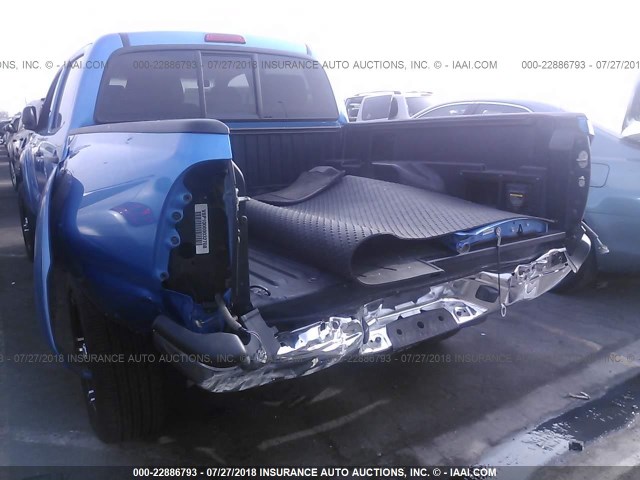 5TEJU62N75Z018815 - 2005 TOYOTA TACOMA DOUBLE CAB PRERUNNER BLUE photo 6