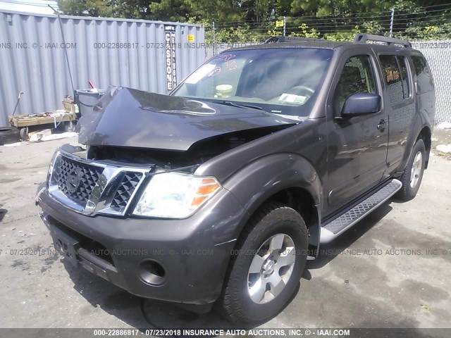 5N1AR18B38C666331 - 2008 NISSAN PATHFINDER S/LE/SE BROWN photo 2