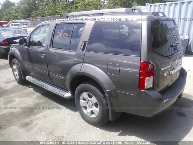 5N1AR18B38C666331 - 2008 NISSAN PATHFINDER S/LE/SE BROWN photo 3