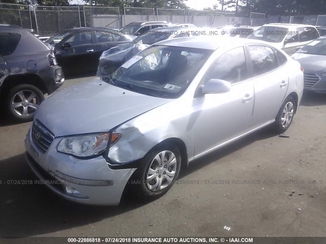 KMHDU46D79U794696 - 2009 HYUNDAI ELANTRA GLS/SE GRAY photo 2