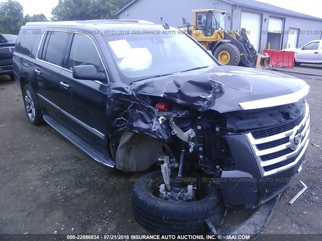 1GYS4HKJ5FR212375 - 2015 CADILLAC ESCALADE ESV LUXURY GRAY photo 1