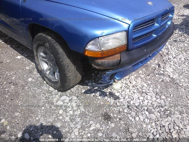 1B7HL2AX41S240305 - 2001 DODGE DAKOTA QUAD BLUE photo 6